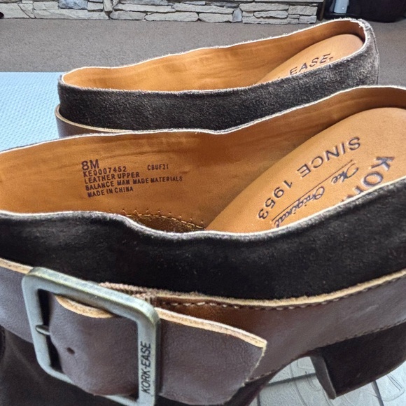 Kork-Ease Brown Tan Mules with Chunky Heel - Picture 10 of 12